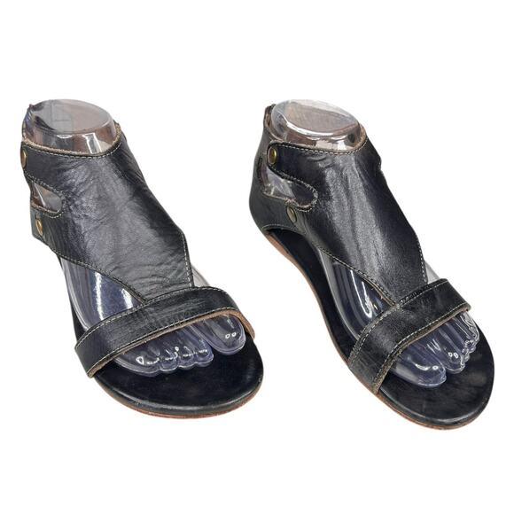 Bed Stu Women’s Soto Brown Distresed Back Zip Sandal Size US 7 - Picture 5 of 11